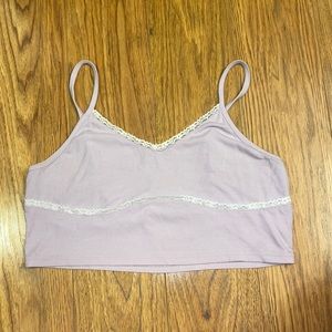 Light purple cropped tank top